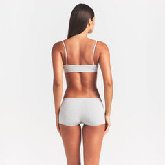 EVERYDAY COTTON SCOOP BRALETTE | LIGHT HEATHER GREY