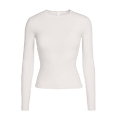 COTTON JERSEY LONG SLEEVE T-SHIRT | MARBLE