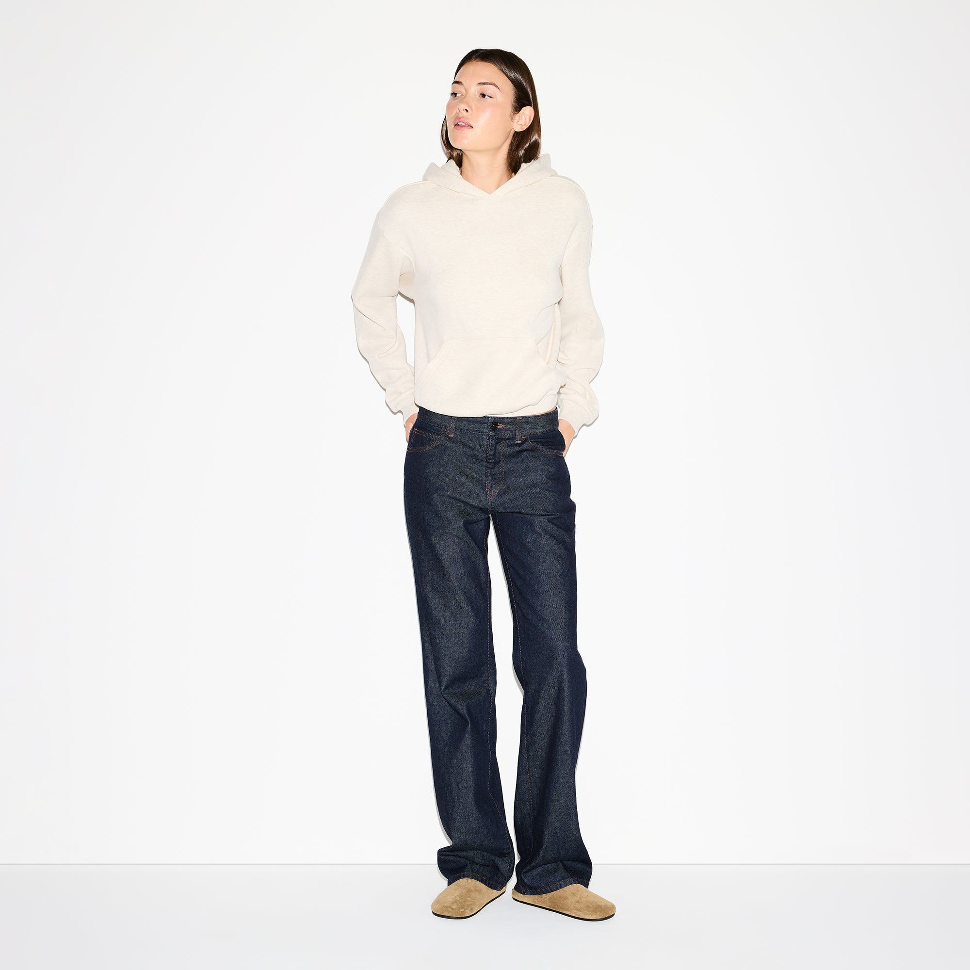 COTTON FLEECE CLASSIC HOODIE | OATMEAL HEATHER