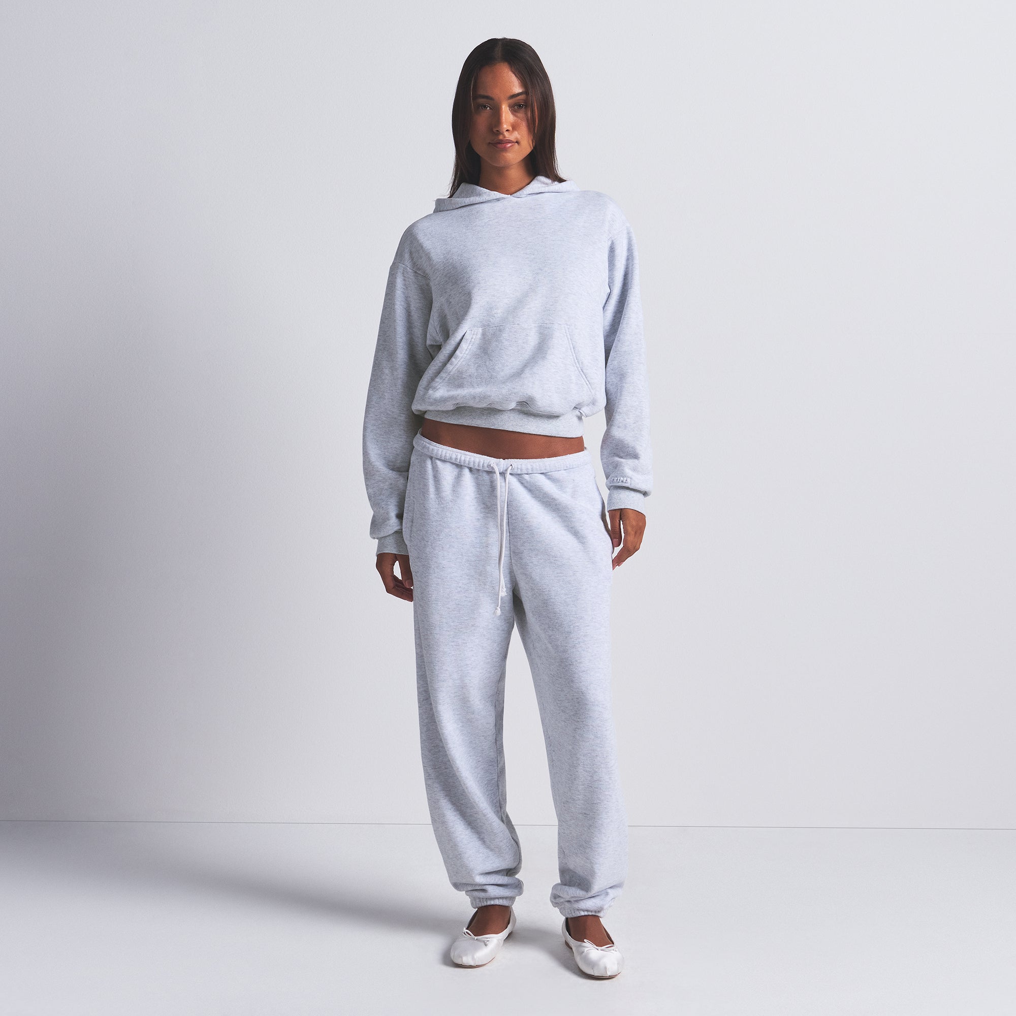 COTTON FLEECE CLASSIC HOODIE | LIGHT HEATHER GREY