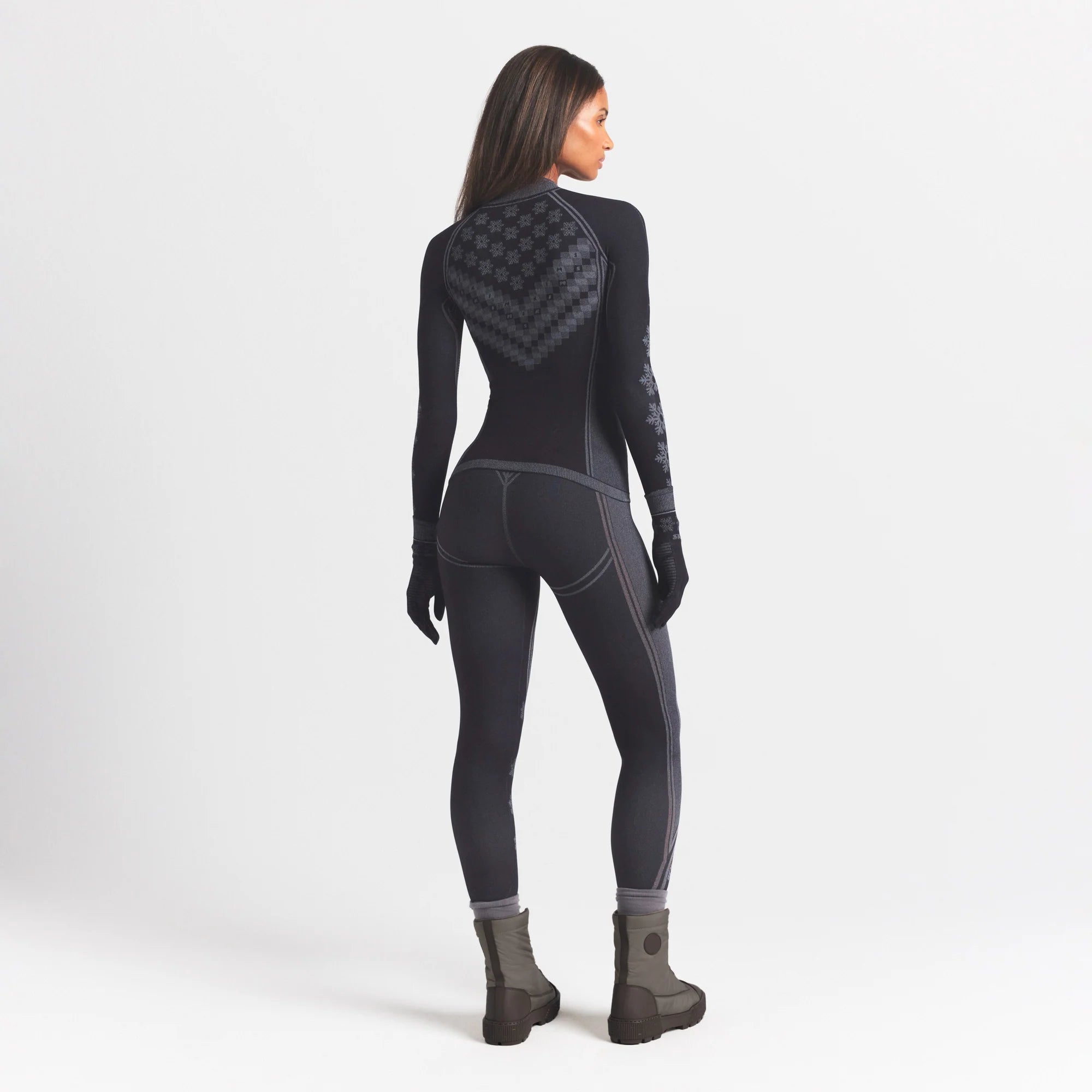 SKIMS FIRST LAYERS LEGGING | OBSIDIAN WINTER FAIR ISLE