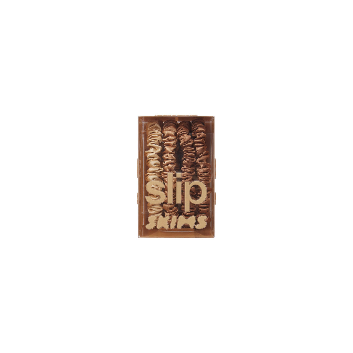 SLIP X SKIMS PURE SILK SKINNY SCRUNCHIES 4-PACK | FAIR