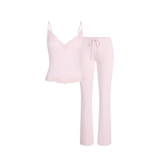 SKIMS SLEEP LACE CAMI AND PANT SET | BLOOM
