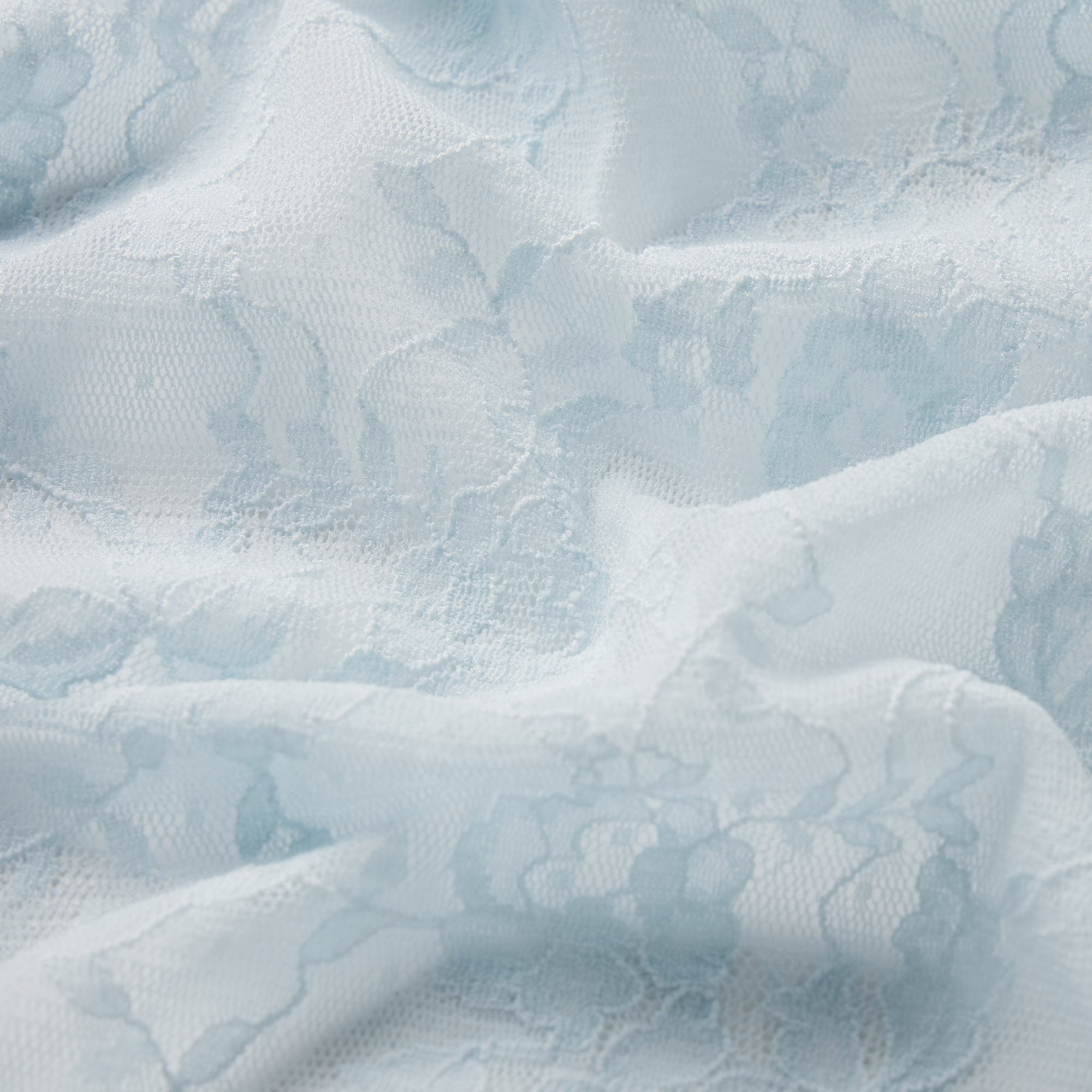 STRETCH LACE HALTER TOP | POWDER BLUE