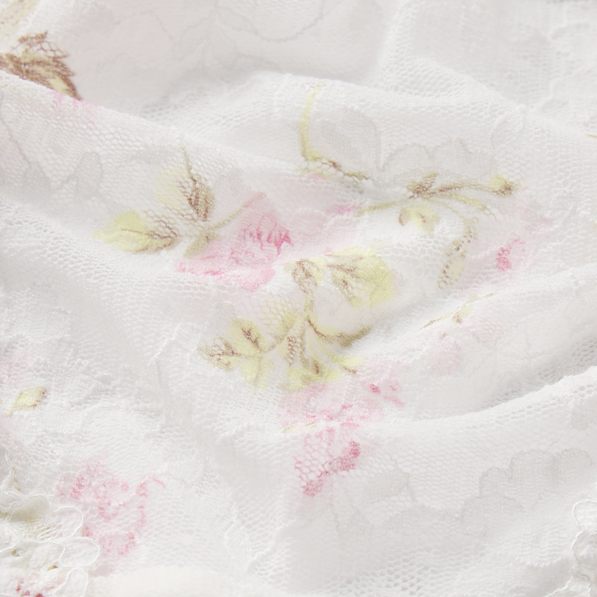 STRETCH LACE BRIEF | SNOW VINTAGE FLORAL PRINT